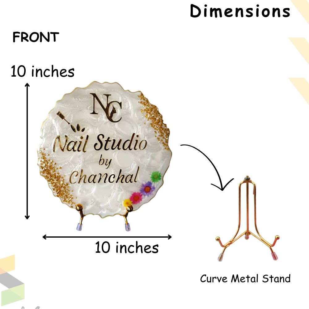Decorative Customized Resin Nail Art Stand for Your Nail Studio