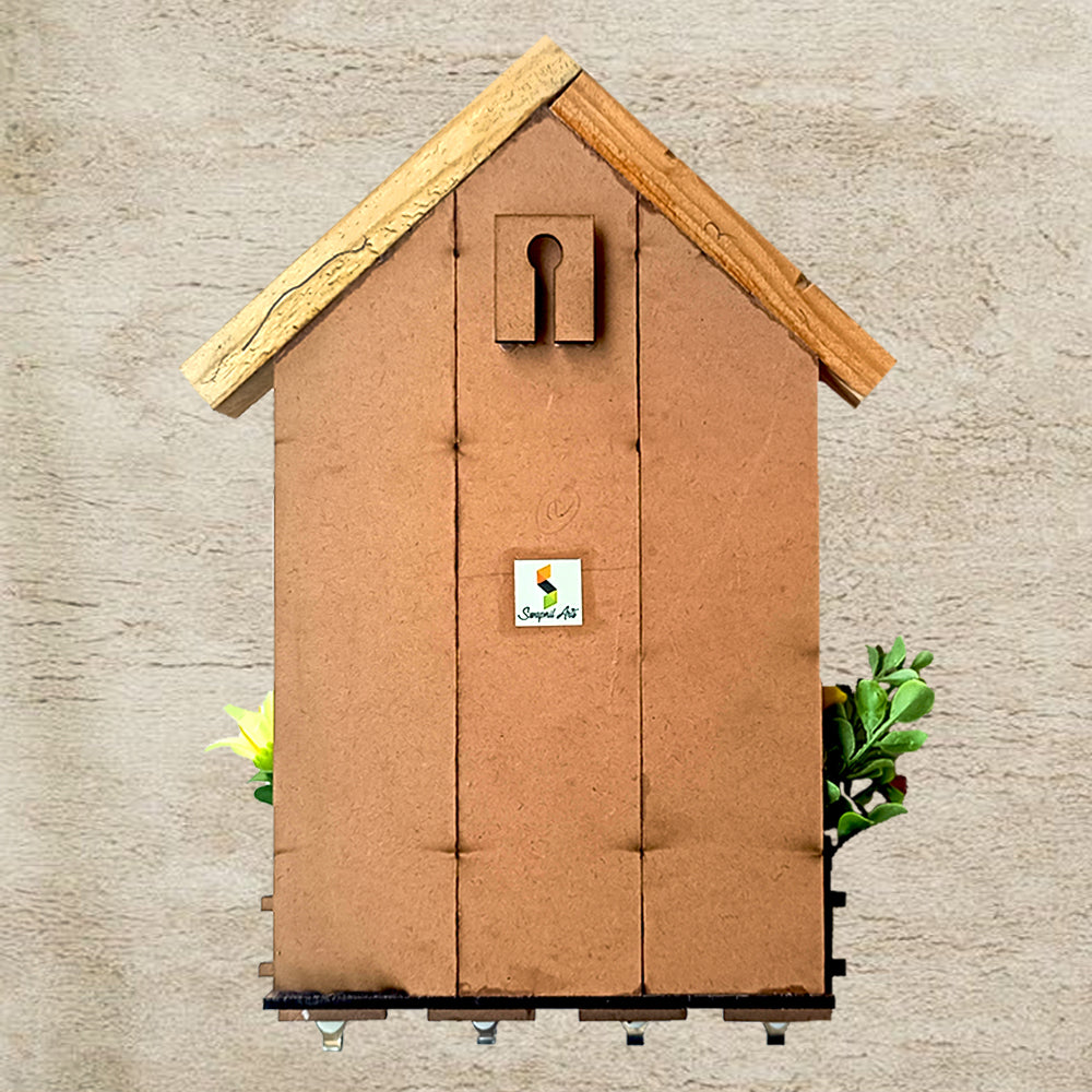 Home Shape MDF Key Holder for Home with Beautiful Design
