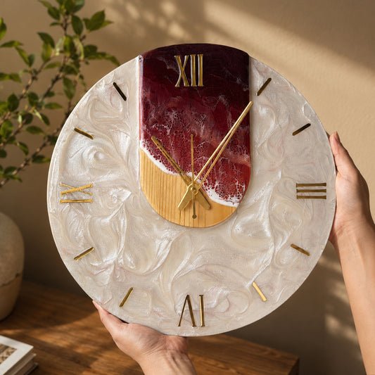 Classic Pitch Theme Resin & Wooden Wall Clock